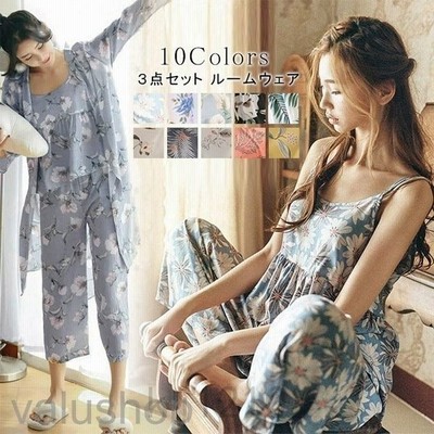 ヴィジョン ストリートウェア 3点セット ルームウェア 上下セット 夏新作 セットアップ レディース パンツ トップス パジャマ カットソー 一部 通販 Lineポイント最大get Lineショッピング