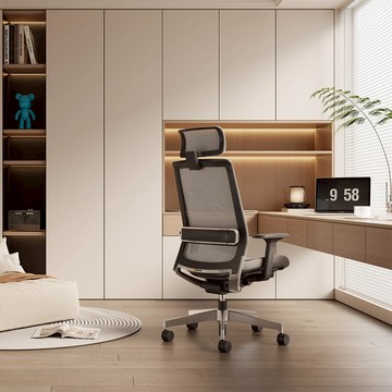 Airfort-2 人體工學辦公椅_鋁合金椅腳 灰