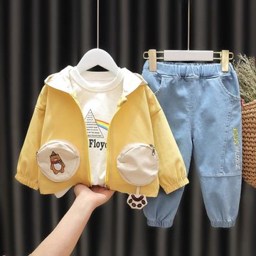 小童洋氣衣服嬰兒春秋休閑裝外套