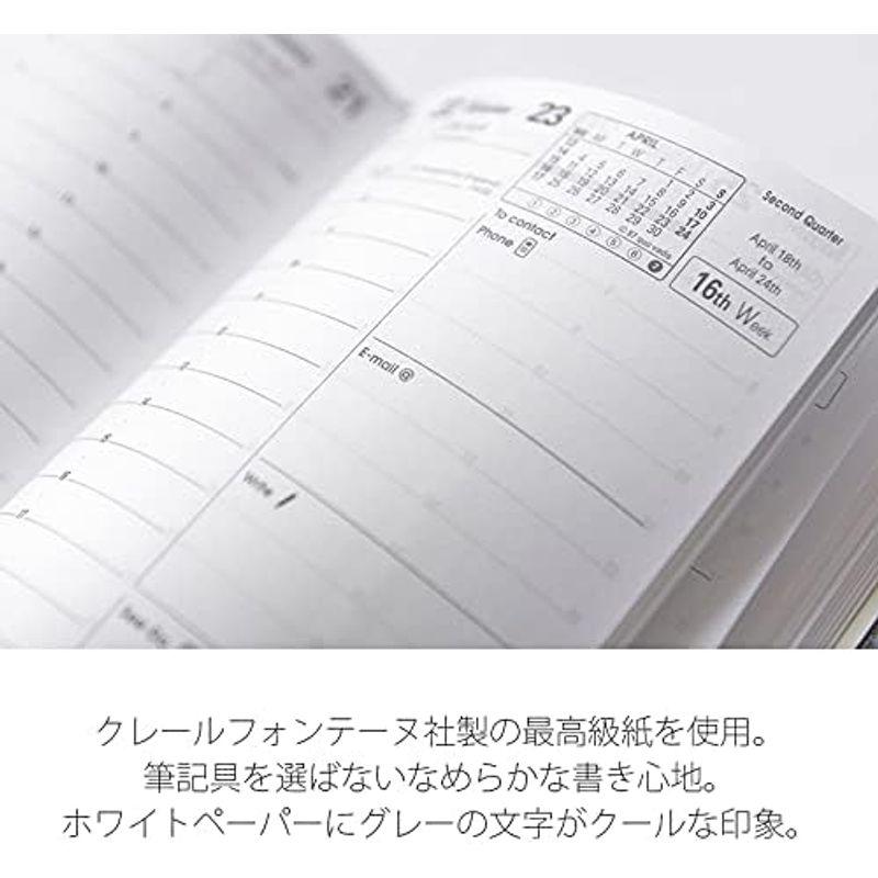 クオバディス 手帳 2023年4月始まりダイアリー 『エグゼクティブ4 アンパラ』 (週間バーチカル・正方形サイズ 16×16cm) ブラッ