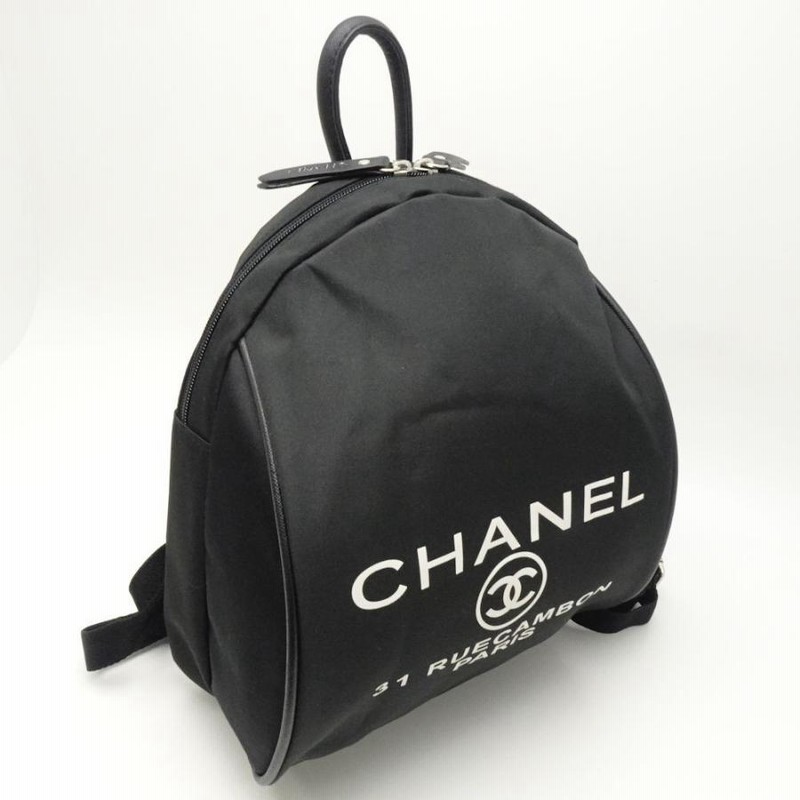 シャネル CHANEL リュックサック ノベルティ ナイロン 黒 ブラック ...