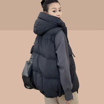 【LANNI 藍尼】現+預 連帽保暖背心外套(女裝/女外套/連帽背心/休閒/百搭)