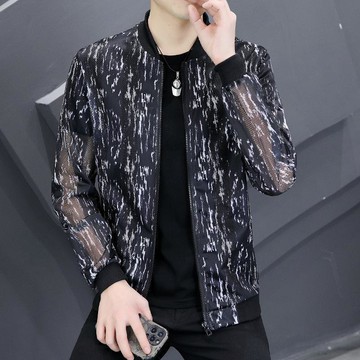 透氣不悶！防曬衣男開衫防紫外線新款外套夏季韓版潮流防曬服外穿鏤空夾克 長袖外套 男生外套 寬鬆 防曬 夏季外套 休閒外套