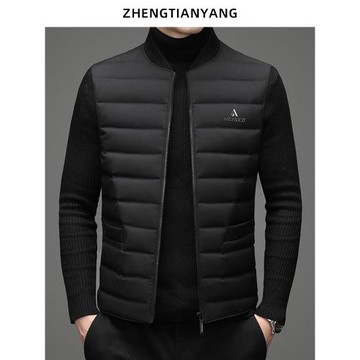 秋冬季棒球領羽絨服馬甲男輕薄保暖背心外套商務男裝坎肩內搭馬夾