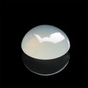 【雅紅珠寶】天然白翡翠玉蛋面-水靈秀氣