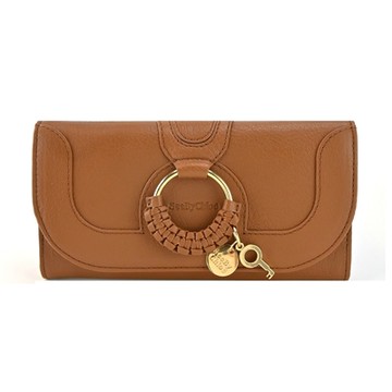 SEE BY CHLOE HANA系列翻蓋長夾(棕色)