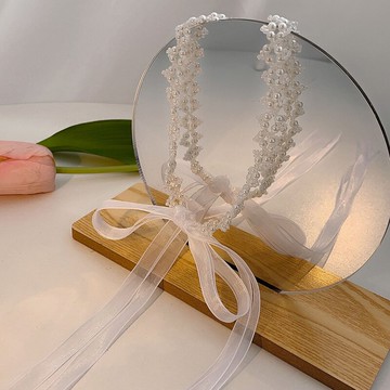 仙氣珍珠發帶女綁發森系超仙韓國網紅2021年新款潮女溫柔發箍發飾