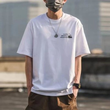 重磅純棉新款夏季T恤男寬松日系潮流半袖情侶款美式復古短袖上衣