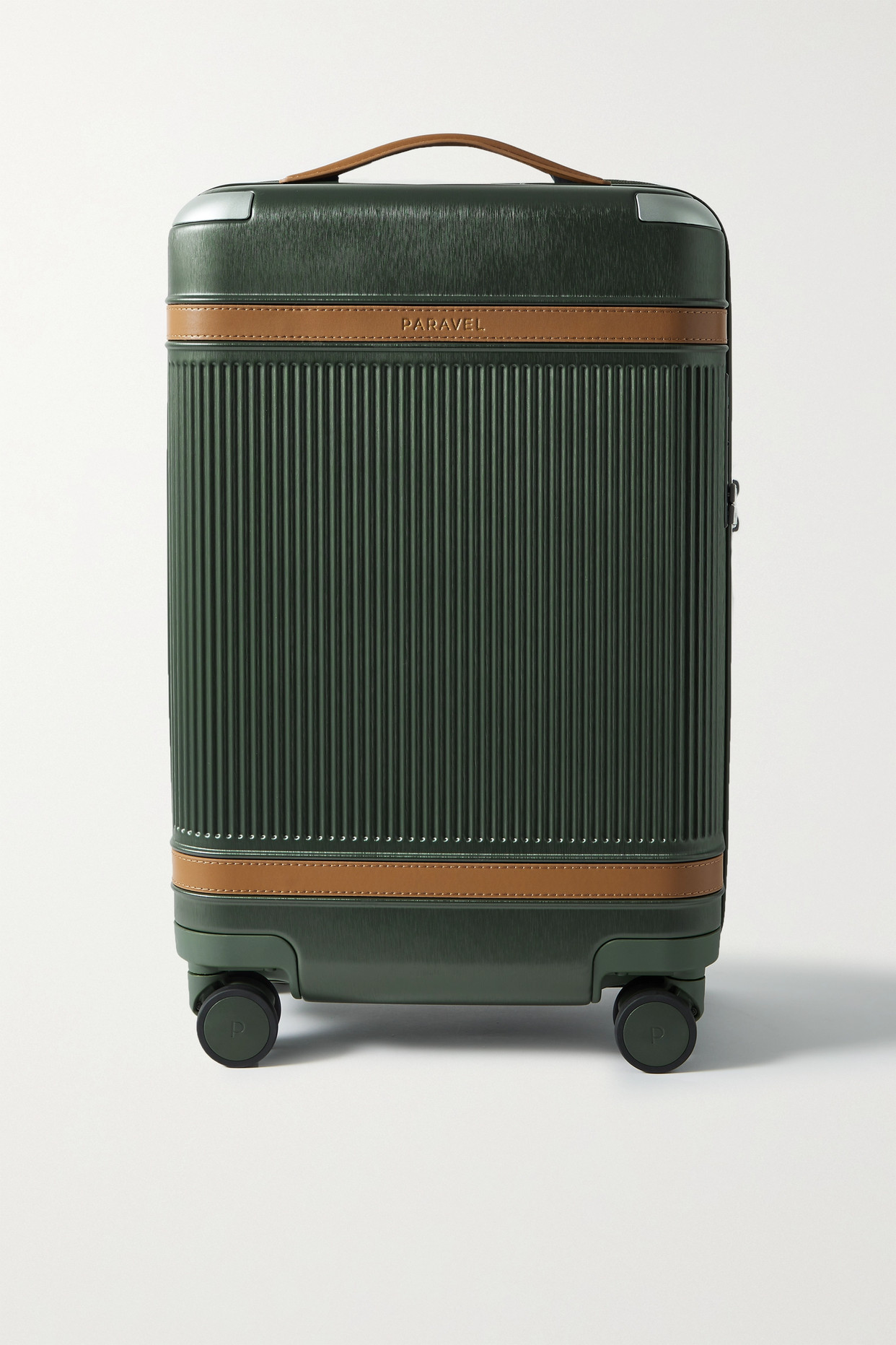 Paravel - + Net Sustain Aviator Carry-on Vegan Leather-trimmed Recycled Hardshell Suitcase - Army green - One size