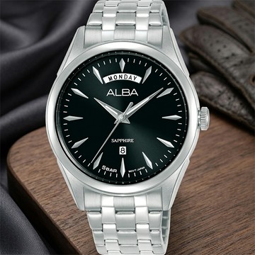 ALBA 雅柏 Prestige Date&day 簡約時尚大三針手錶-40mm(A6B009X1/VJ45-X001D)