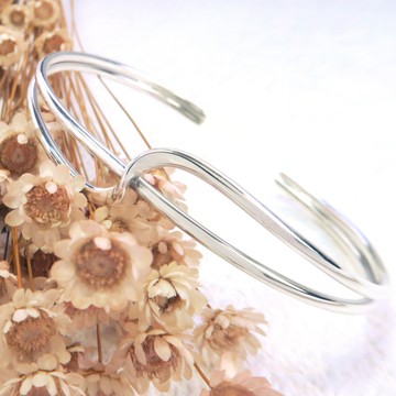 ART64 純銀 文藝樂章 C型手環 925純銀手環 女生手環