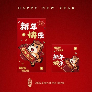 🧧臺灣發貨🧧新年馬年紅包2026新款創意卡通紅包袋送小朋友拜年壓歲春節利是封