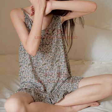 睡裙 優雅家居服 可愛吊帶外穿性感學生睡衣女夏季薄款【不二雜貨】