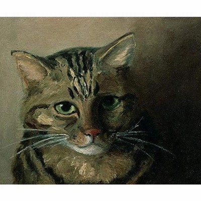 油絵 数字キットによる絵画 ぶち猫 塗り絵 手塗り DIY絵 デジタル油絵フレームレス40x50cm
