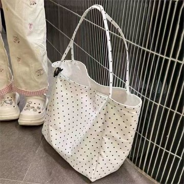 大容量帆布包2026波點韓版韓系托特單肩學生少女百搭通勤通勤百搭