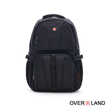 overland - 素面休閒造型機能筆電大容量後背包 - 5395