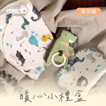 🎁客製刺繡【Qbibiya新生兒禮物】輕系列-暖心小禮盒-安撫玩偶&萬用巾&純棉防驚嚇肚圍(馬年/新生禮/新生賀禮/嬰兒禮/滿月禮/彌月禮/生日禮)