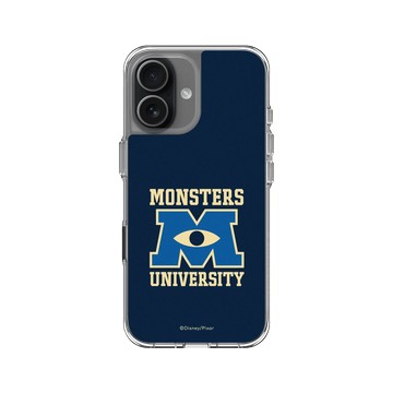iPhone 17 Clear Case（相機按鈕） 透明 - 迪士尼-皮克斯 PIXAR - 怪獸大學校徽2