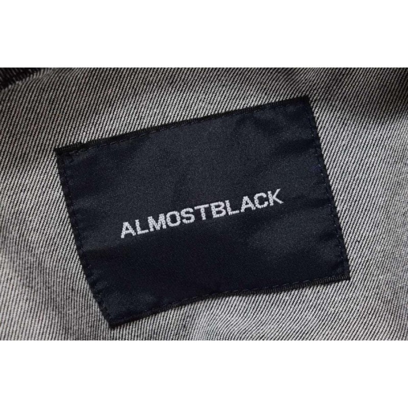 未使用 ALMOSTBLACK デニム ジップ ジャケット 2 ブラック オール