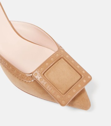 Roger Vivier Viv' in the City 45 suede mules