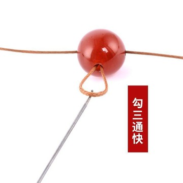 ⚡免運可開發票⚡三通針文玩穿珠工具器diy粗細引線鉤勾針串珠星月紫檀三眼孔佛頭鉅惠