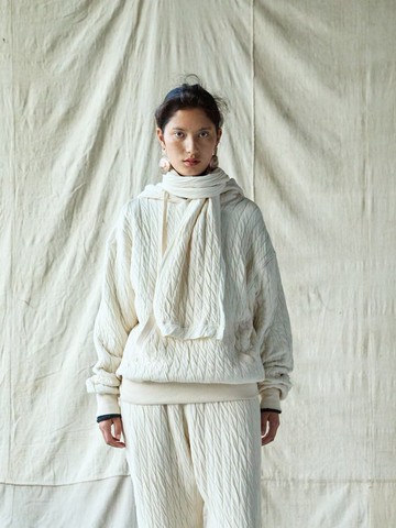 日系復古 棉針織圍巾 休閒圍脖