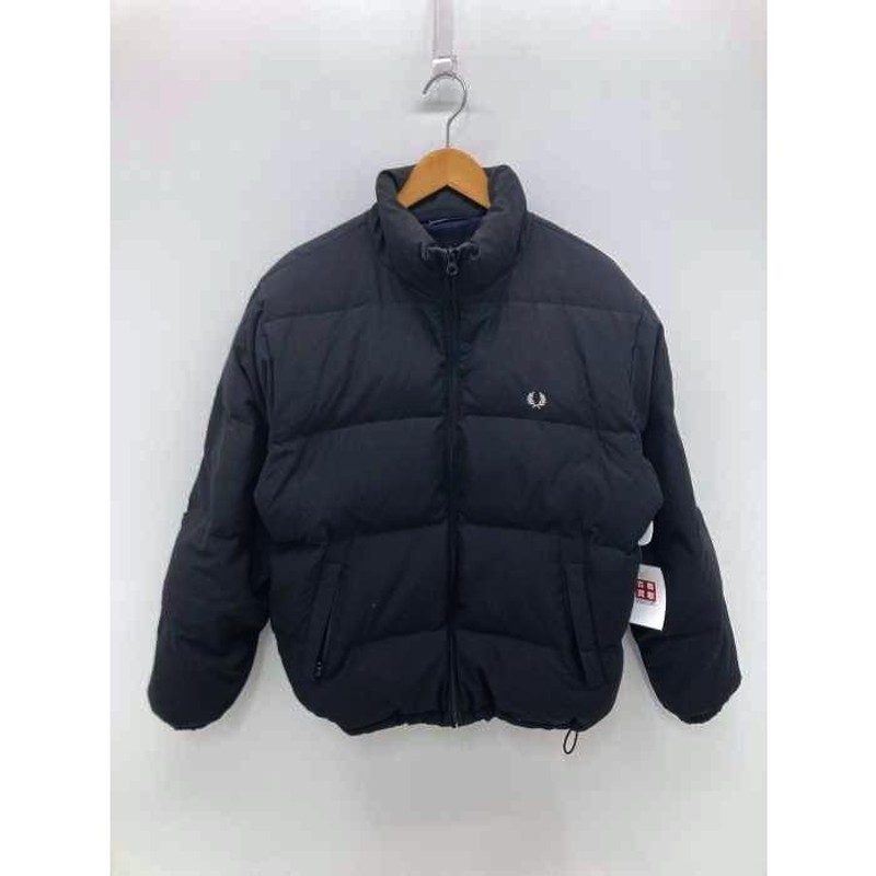 【TS】フレッドペリー ダウンジャケット リバーシブル 刺繍ロゴ 黒 L 美品】FRED PERRY フレッドペリー ダウンジャケット 刺繍ロゴ XL
