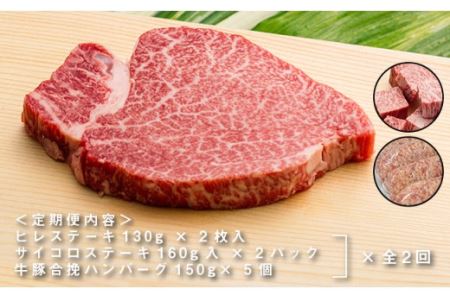 A5ランク ヒレステーキ サイコロステーキ ハンバーグ 総量2.66kg 2660g セット [NA59]