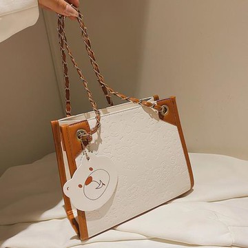 大容量包包女包2021新款潮百搭鏈條單肩斜挎包網紅小眾腋下托特包