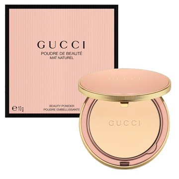 【GUCCI 古馳】柔焦凝光粉餅10g#01冷調瓷白(國際航空版)