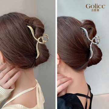 【Gulicc】古莉可 韓版 愛心 弧形 髮夾(髮飾 頭飾 髮夾 抓夾 鯊魚夾 韓國 情人節 母親節 七夕 生日禮物)