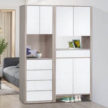 MUNA家居  蒂芙尼4.6尺玄關鞋櫃/四抽+四門 140X40X200cm