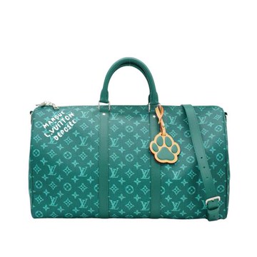 Louis Vuitton Keepall Bandouliere 50 手提肩背二用旅行袋(M12687-綠)