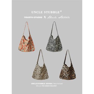 ins小眾復古豹紋包包女韓系小清新碎花單肩包學生休閑百搭帆布包