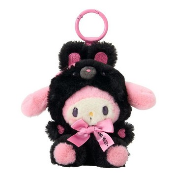 小禮堂 Sanrio 三麗鷗 美樂蒂 絨毛玩偶吊飾 (blacknpink熊熊)