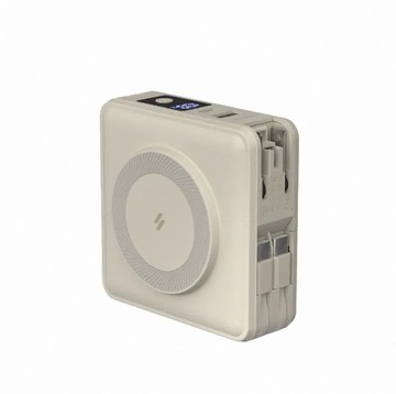 磁吸行動電源（沙漠）+磁吸充電扁線（藍）*1