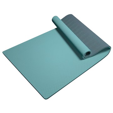 德利生活 瑜珈墊TPE 新款 183 x 60 x 0.6cm  灰藍色 + 藏青色  1個