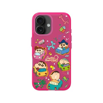 iPhone 16 Clear 粉漾桃 - 蠟筆小新 Crayon Shinchan - 春日部防衛隊碰碰車