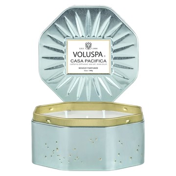 VOLUSPA 悠遊太平洋香氛蠟燭 340g 八角形錫罐 三芯蠟燭 天然椰子蠟  1罐