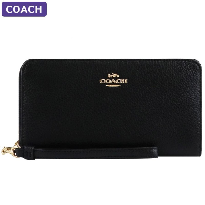 コーチ COACH 財布 長財布 C4451 ストラップ付 ラウンドジップ