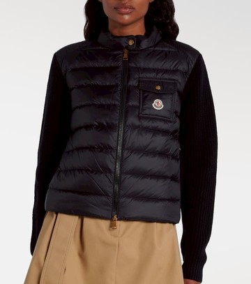 Moncler Down-paneled wool and cashmere cardigan