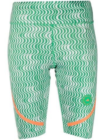 adidas by Stella McCartney - TruePurpose printed cycling shorts - women - Recycled Polyester/Spandex/Elastane - XXS - Green