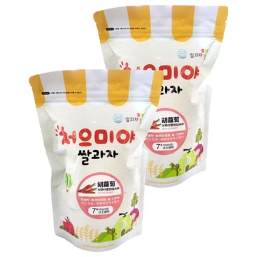 Ssalgwaja 米餅村 糙米棒 7個月以上  胡蘿蔔  40g  2包