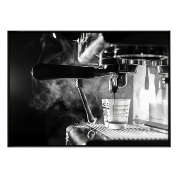 萃取 咖啡機照片藝術畫作  42 x 59.4cm  黑色