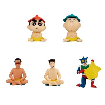 【日本 萬代 BANDAI 】 蠟筆小新 赤裸裸 三溫暖 公仔 扭蛋 轉蛋 桑拿 野原廣志 阿呆公仔 動感超人 小新公仔