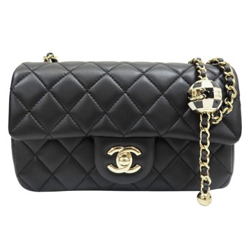 CHANEL 香奈兒 黑色 羊皮 Coco 20 23C足球金球調節釦 鏈帶肩背包 【二手名牌BRAND OFF】