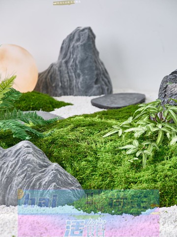 免運 可開發票 仿真人造草坪戶外假草苔蘚造景DIY植物墻面花園庭院綠化拼接草皮