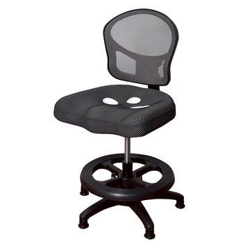 CABLE&HOME'S 凱堡家居 背座可調 三孔挺脊護腰 灰色 學生電腦椅  46 x 40 x 82~94cm