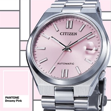 CITIZEN 星辰 Mechanical NJ0158-89X PANTONE限定情人節推薦款時尚腕錶 玫瑰粉 40mm