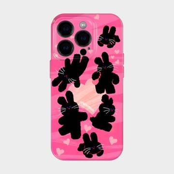 粉紅的一天 適用iPhone16promax手機殼女生新款15plus可愛軟萌14韓系ins少女心13mini超萌兔子12全包鏡頭軟殼
